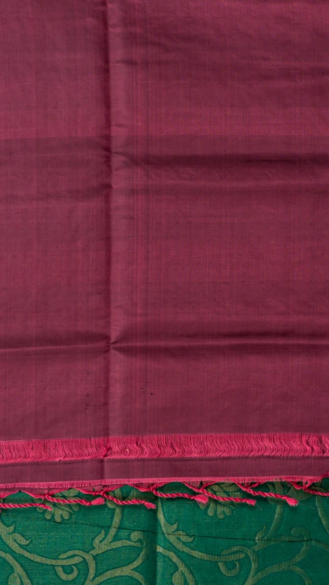 Bottle Green Pure Soft Silk Brocade Design With Contrast Border