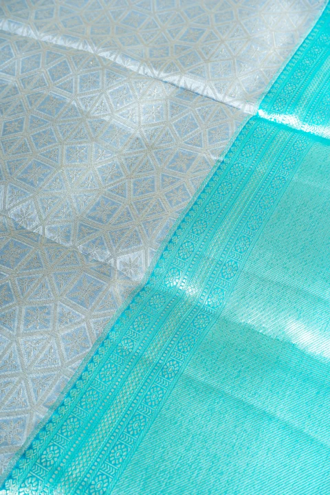 Grey Pure Kanchivaram Silk With Brocade Design 