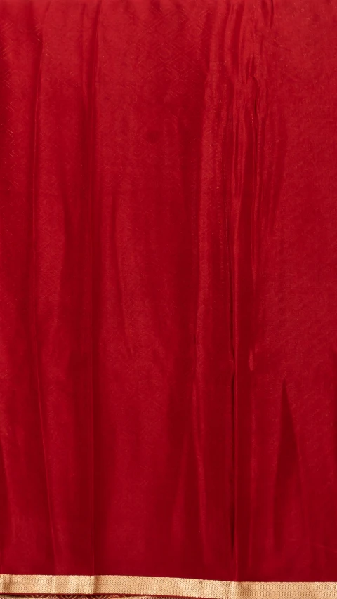 Mysore Crepe Silk Maroon Brocade Stripe Design  Saree