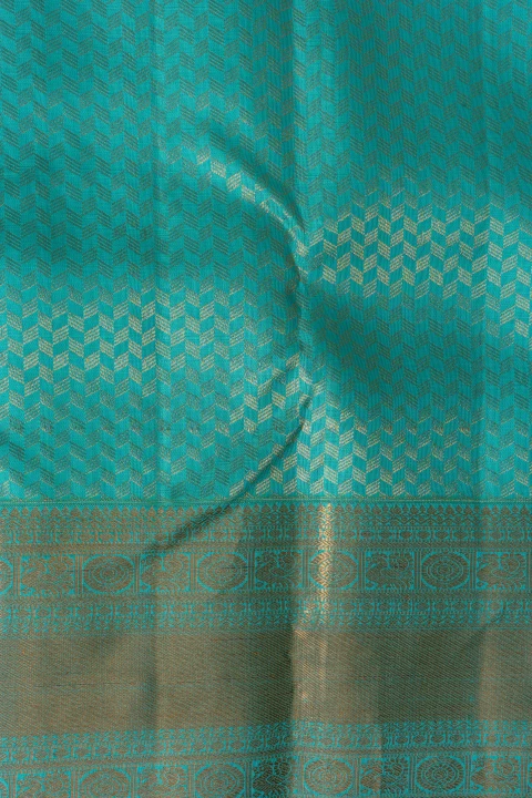 Pastle Blue Pure Kanchivaram Silk Brocade Silk Saree