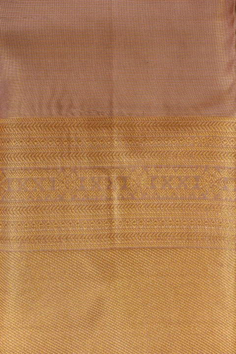 Pastle Brown Pure Kanchivaram Tissue Saree