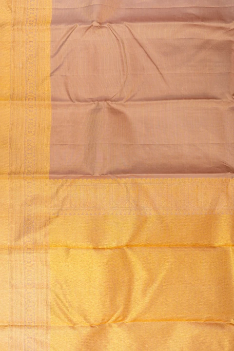Pastle Brown Pure Kanchivaram Tissue Saree