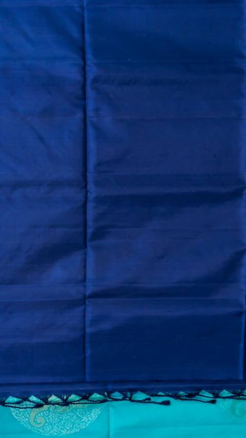 Sky Blue Pure Soft Silk With Zari Butta Contrast Pallu And Blouse