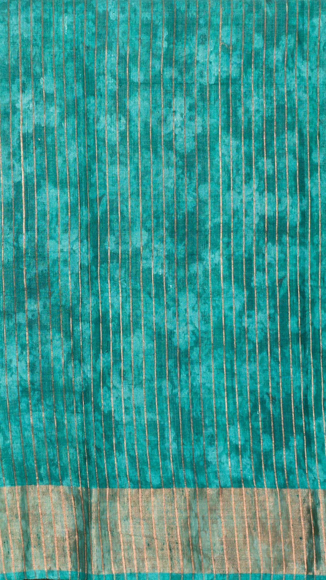 Green Tussar Silk With Multi Colour Floral Digital Print 