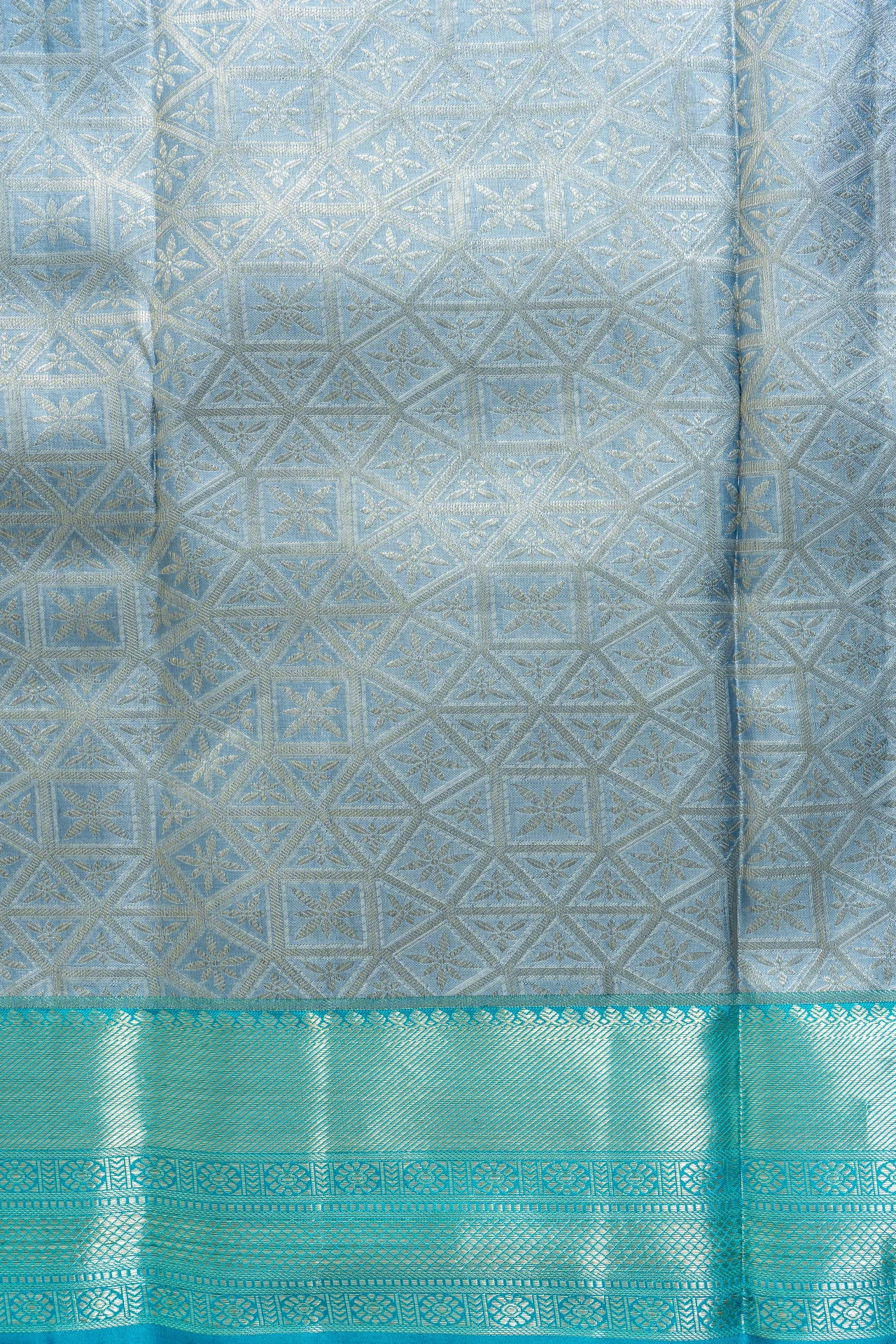 Grey Pure Kanchivaram Silk With Brocade Design 