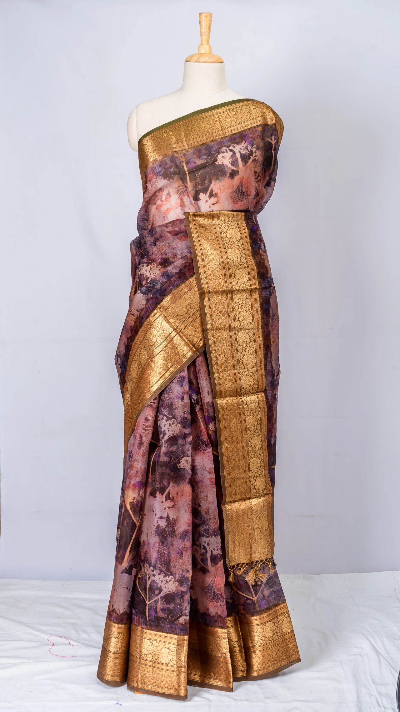 Multi Colour Pure Organza Silk With Multi Colour Digital Print 