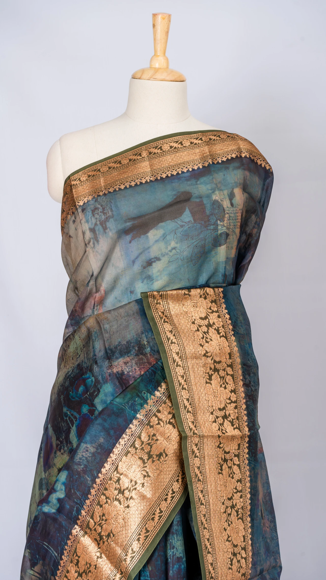 Pure Organza Silk With Multi Colour Digital Print  