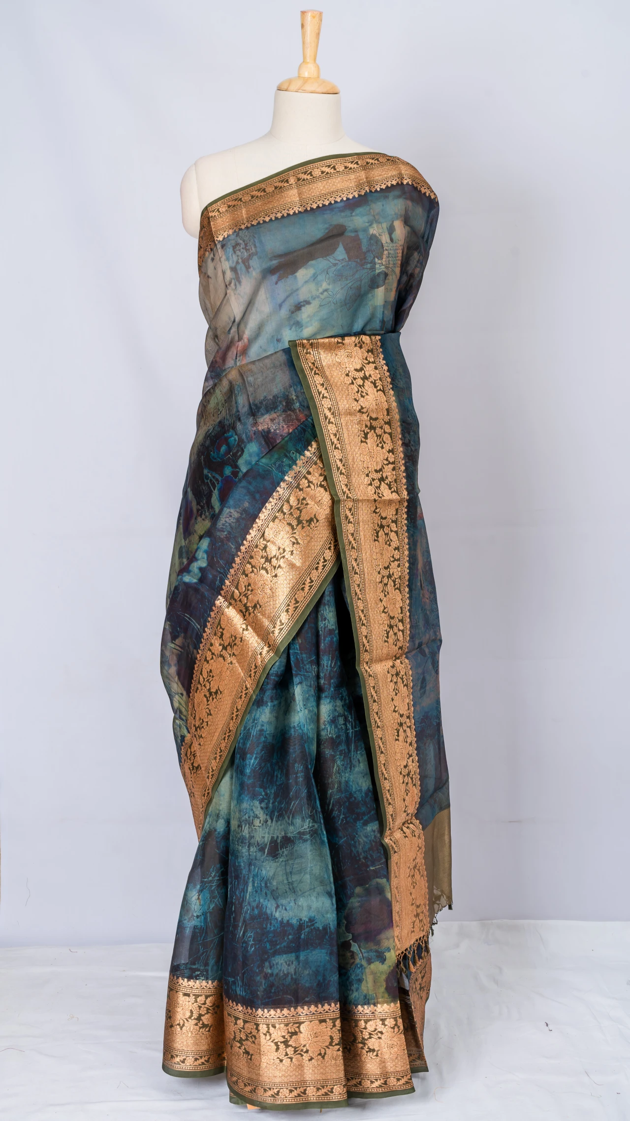 Pure Organza Silk With Multi Colour Digital Print  