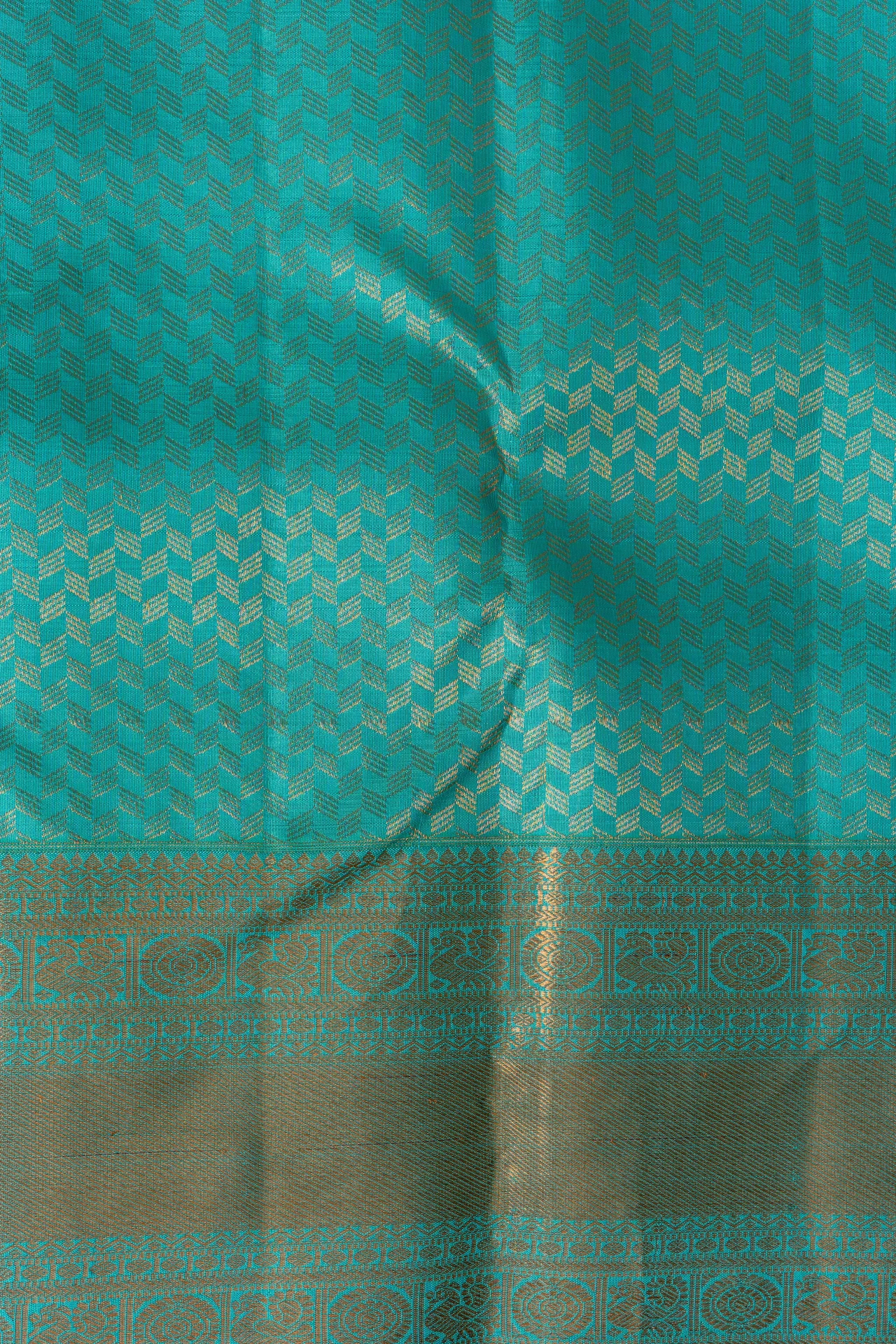 Pastle Blue Pure Kanchivaram Silk Brocade Silk Saree