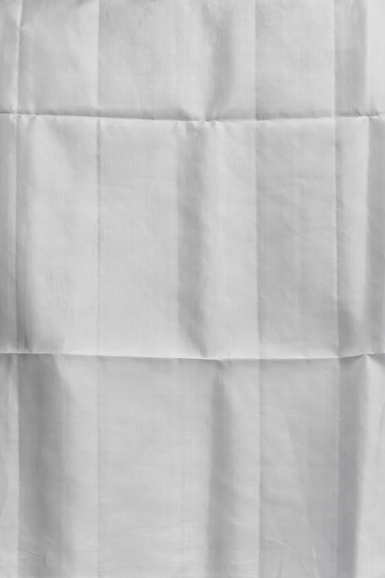 Silver Colour Pure Soft Silk With Border Less And Butta Design