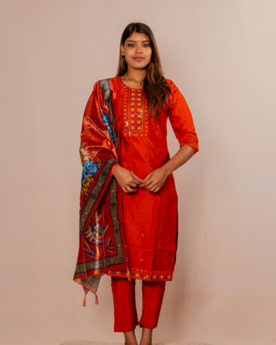 Brown shade Chudithar set