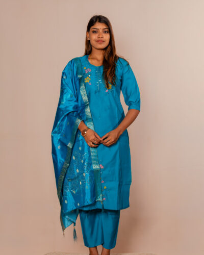 Aqua Green Chudidhar set