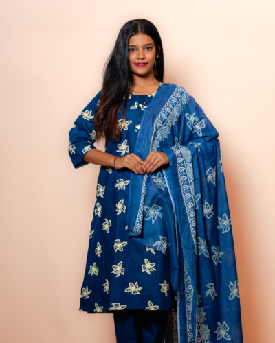 Oxford Blue Kurti Set