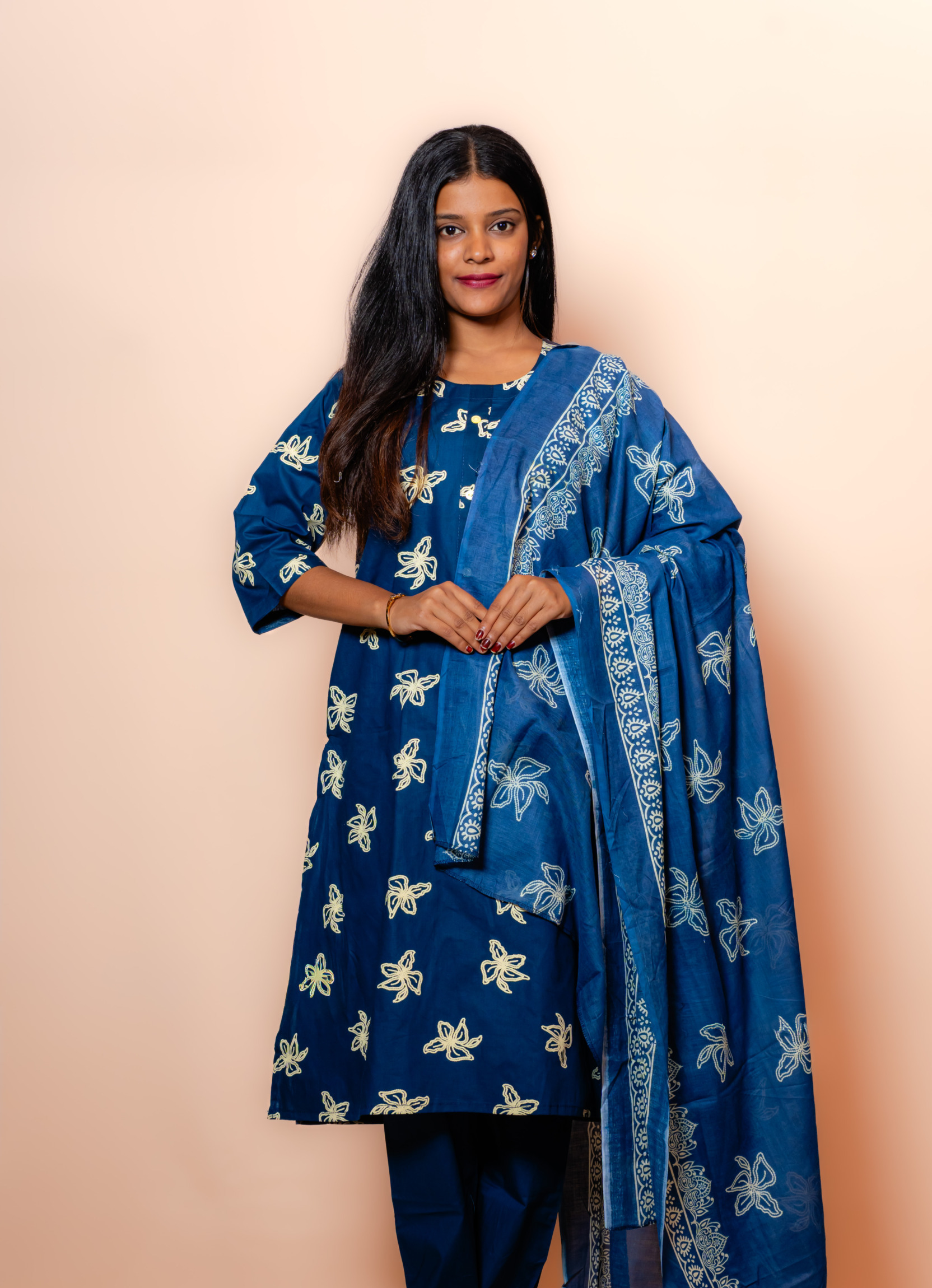 Oxford Blue Kurti Set Oxford Blue Kurti Set