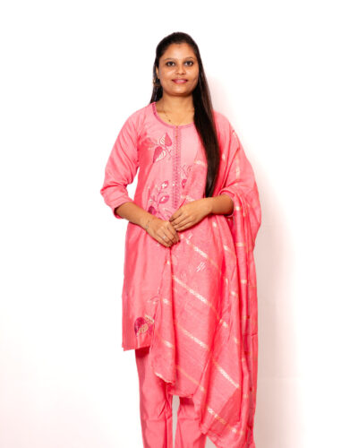 Peach Pink Chudidhar Set