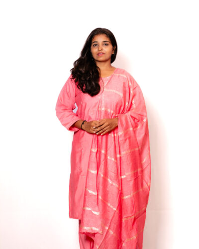 Peach Pink Chudidhar Set