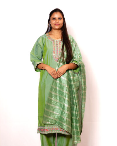 Pista Green Chudidhar Set