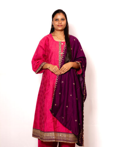 Rani Pink Chududhar Set