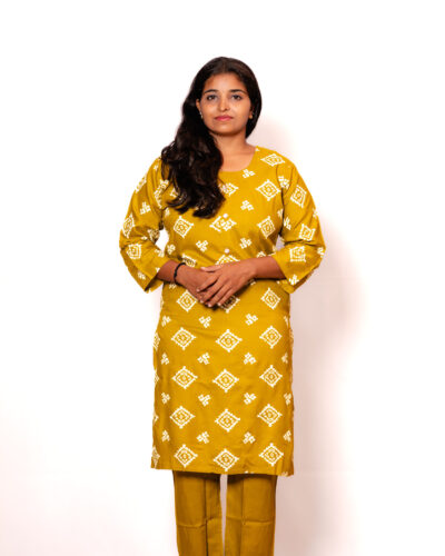 Mustard Yellow Kurti Set