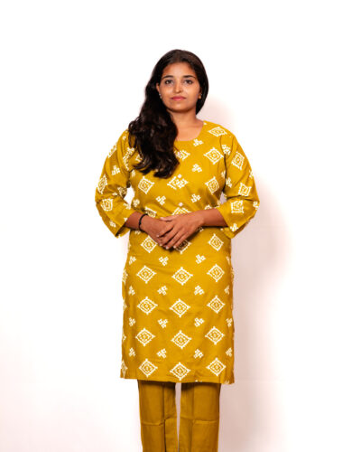 Mustard Yellow Kurti Set