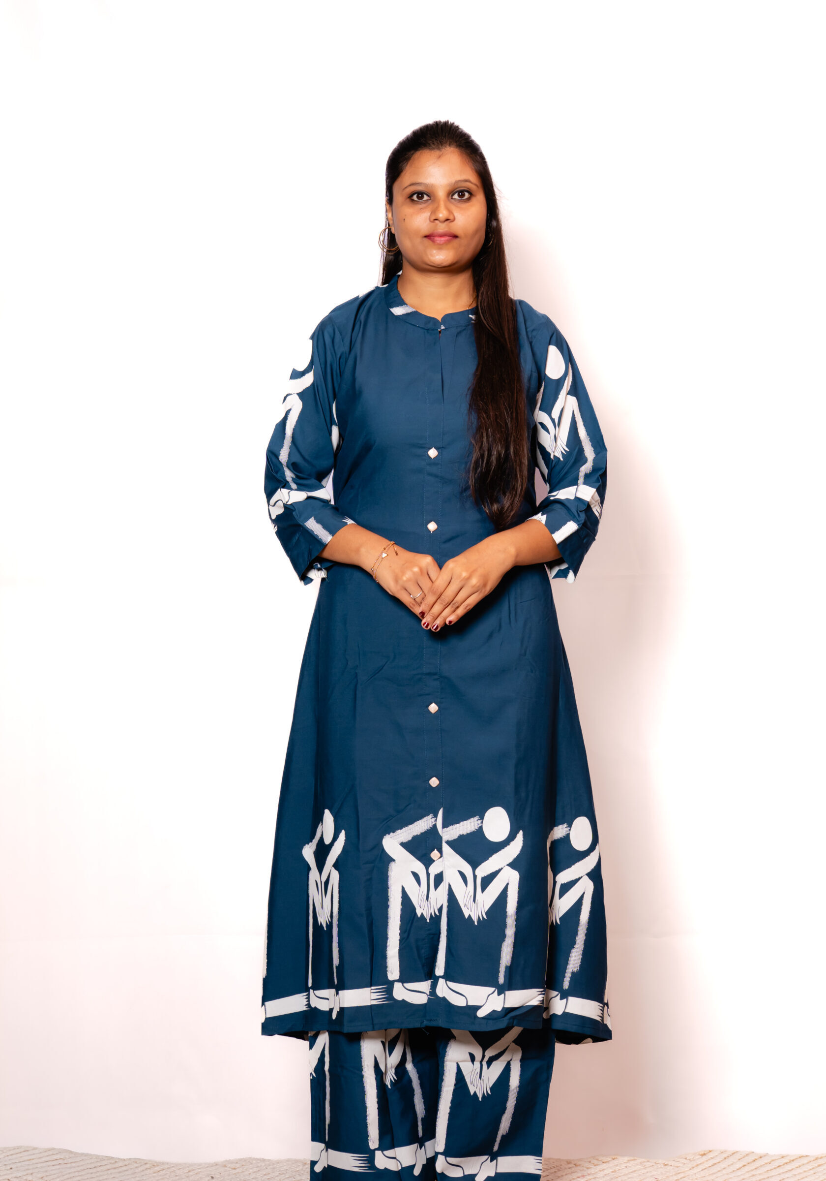 Teal Printed Kurti Set Teal Printed Kurti Set