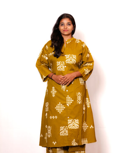 Mustard Yellow Kurti Set