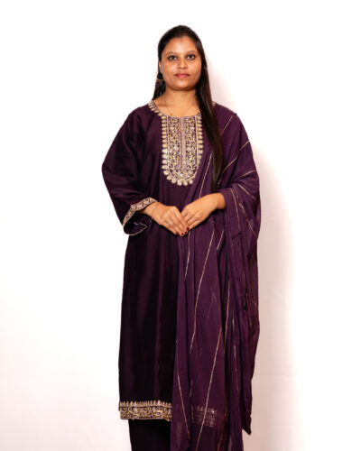 Dark Purple Chudidhar Set