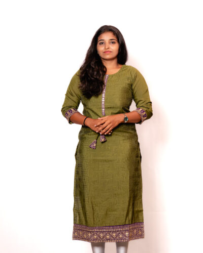 Olive Green Kurti Set