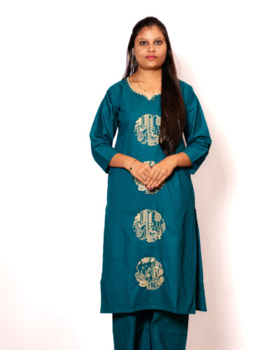 Peacock Green Kurti set