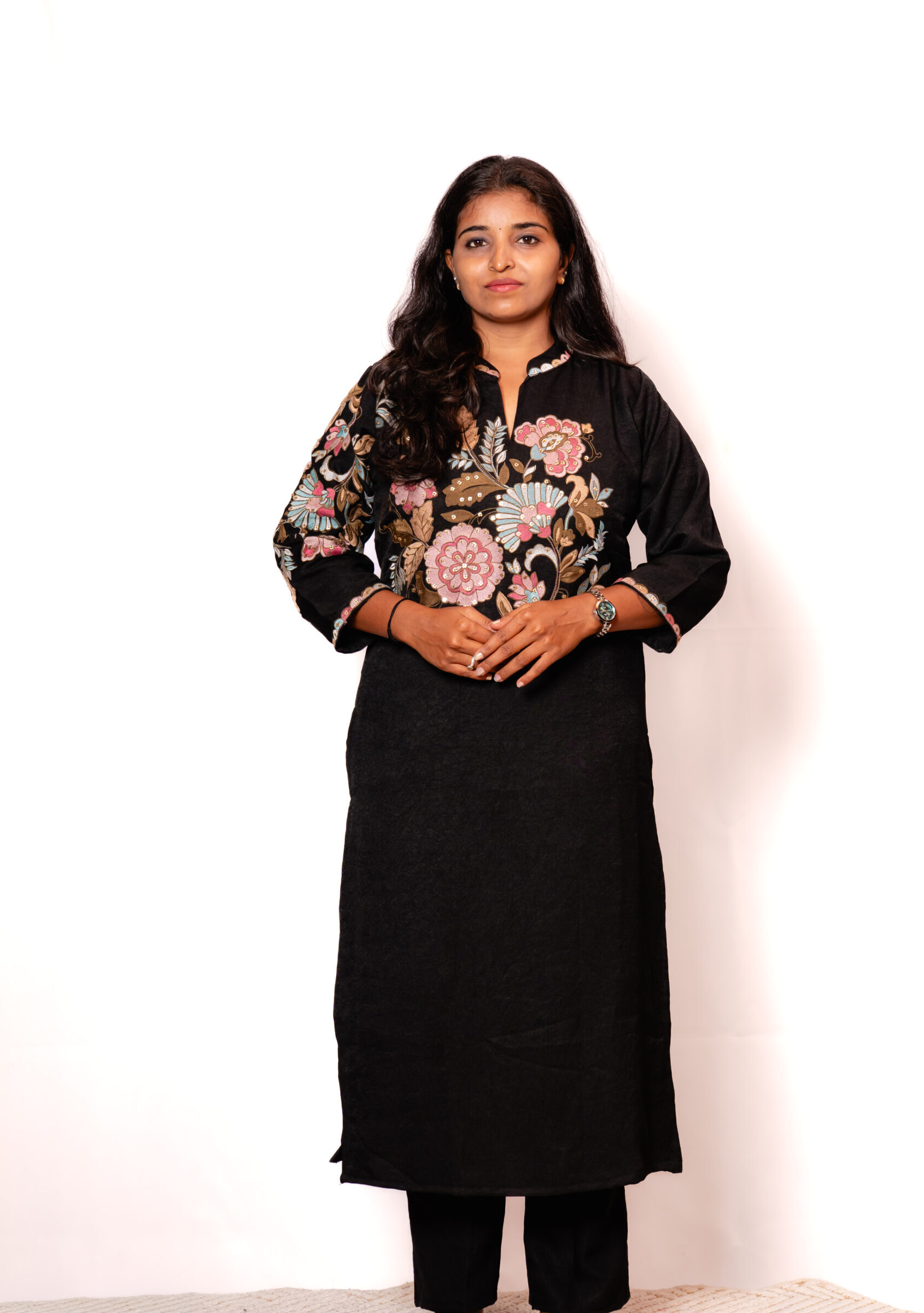 Black Embroidery Kurti Set Black Embroidery Kurti Set