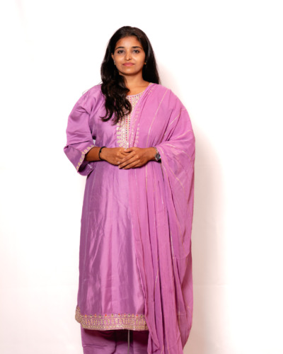 lilac Purple Chudidhar Set