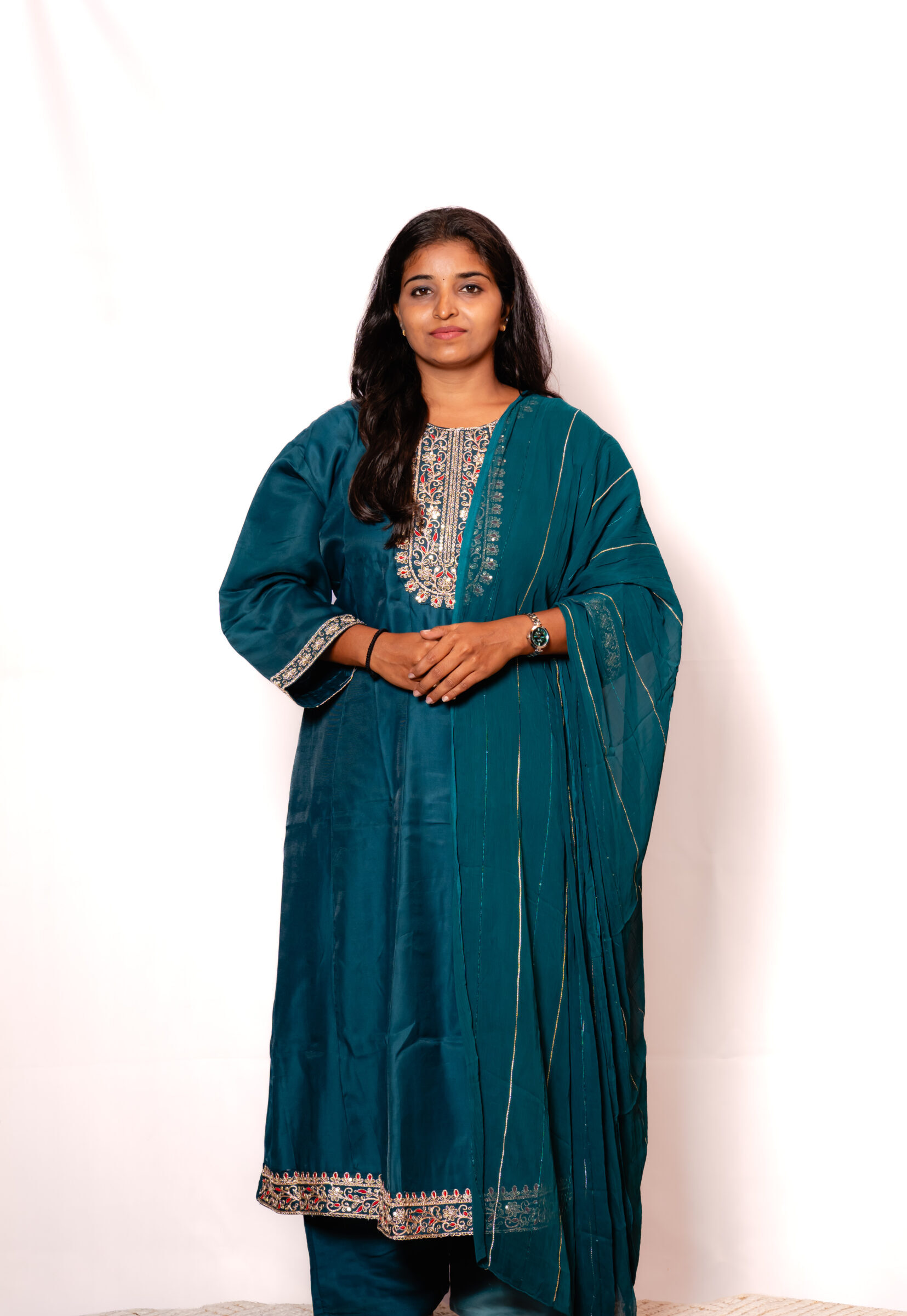 Imperial Teal Chudidhar Set Imperial Teal Chudidhar Set