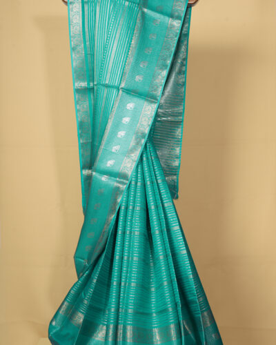 Greeb Fancy Semi Raw Silk Saree