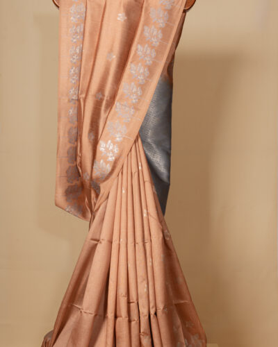 Light Brown Semi Tussar Saree
