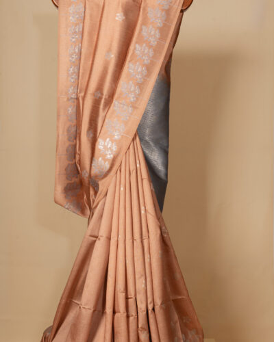 Light Brown Semi Tussar Saree