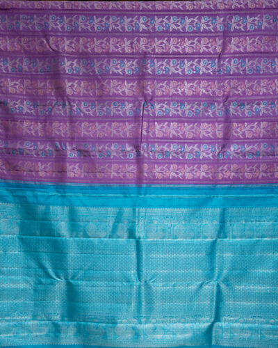 Rose-pink Kanchipuram saree