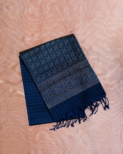 Royal Blue Silver Zari Soft Silk Saree