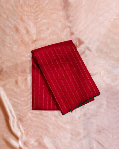 Red with Green Kanchipuram Silk Saree