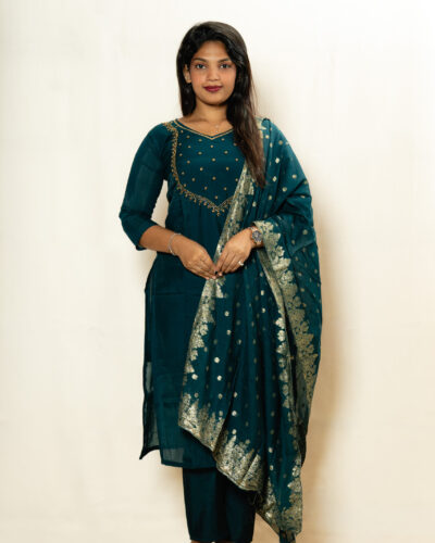 Dark Green Chudidhar set