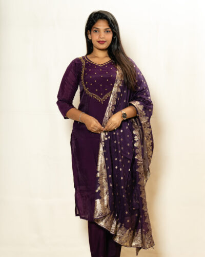 Purple Chudidhar Set