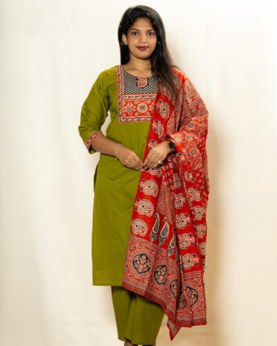 Citron Green Kurti Set