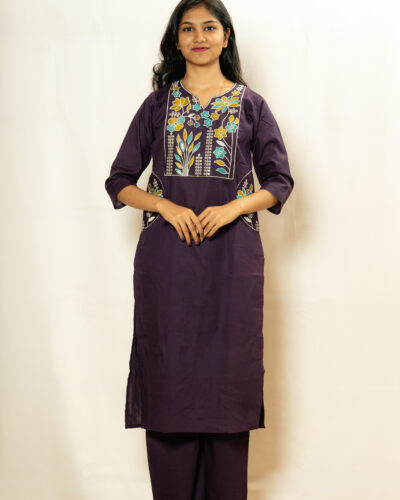 Royal Purple Kurti Set