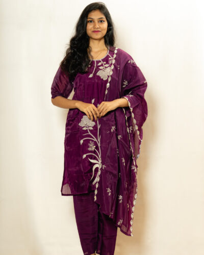 Purple Kurti Set