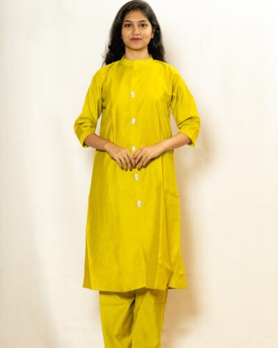 Mustard Yellow Kurti Set
