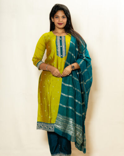 Citron Green Chudidhar Set