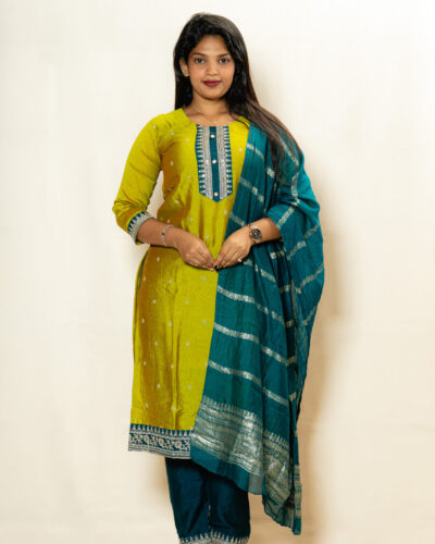 Citron Green Chudidhar Set