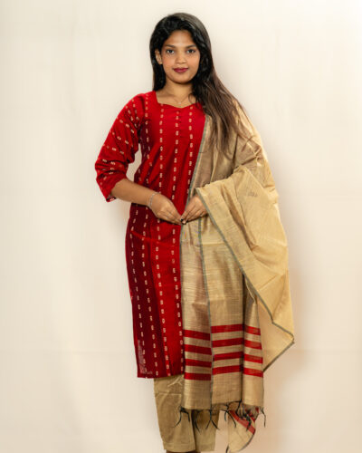 Crimson Red Chudidhar Set