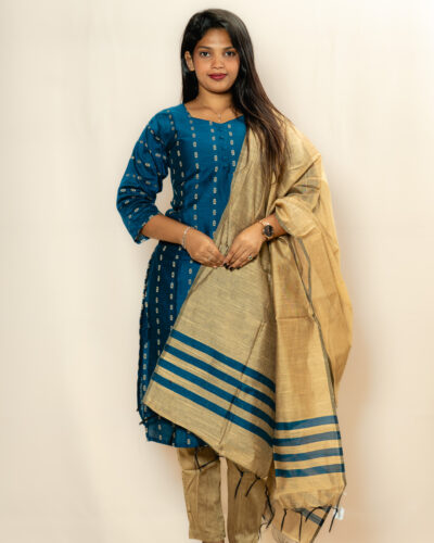 Teal Blue Chudidhar Set
