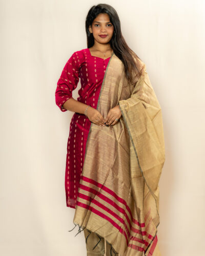 Magenta Chudidhar Set