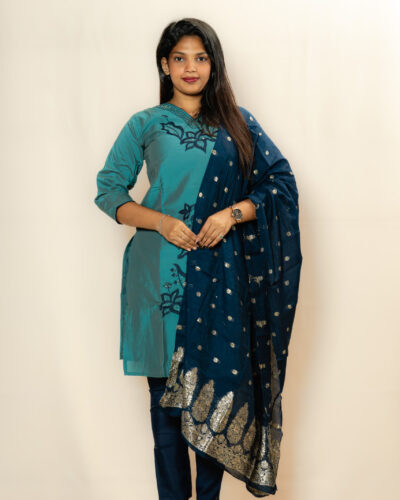 Teal Blue Chudidhar Set